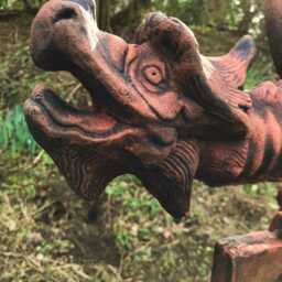 Welsh Dragon Roof Finial 110 Degree Angled Ridge Tile - thumbnail 3