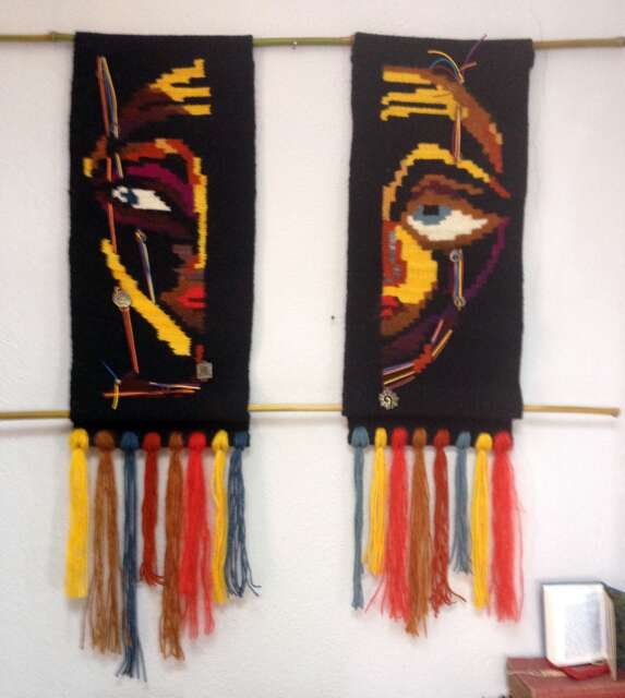 "Wall Hanging. Woven Wall Art. Textile Tapestry. Textile Weaving. Tapestry Fiber ""The Wholeness" - image 1