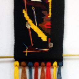 "Wall Hanging. Woven Wall Art. Textile Tapestry. Textile Weaving. Tapestry Fiber ""The Wholeness" - thumbnail 2