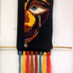 "Wall Hanging. Woven Wall Art. Textile Tapestry. Textile Weaving. Tapestry Fiber ""The Wholeness" - thumbnail 3