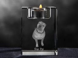 Shar-Pei, Crystal Candlestick With Dog, Souvenir, Decoration, Limited Edition, Collection - thumbnail 1