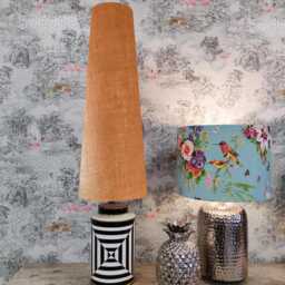 70cm Tall Natural Hessian Slim Cone Lampshade, Conical Fat Lamp Shade - thumbnail 2