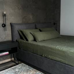 Hemp Pillowcase, Vintage Indigo Stonewashed Bedding, Envelope Closure - thumbnail 2
