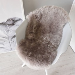 Ethically Sourced Australian Sheepskin Rug Soft Grey Wool Hide - 37x27 - thumbnail 3