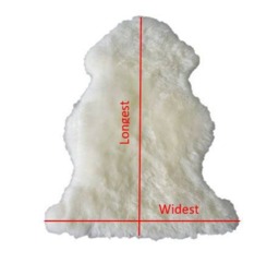 Ethically Sourced Australian Sheepskin Rug Soft Grey Wool Hide - 37x27 - thumbnail 4
