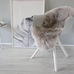 Ethically Sourced Australian Sheepskin Rug Soft Grey Wool Hide - 37x27 - thumbnail 2