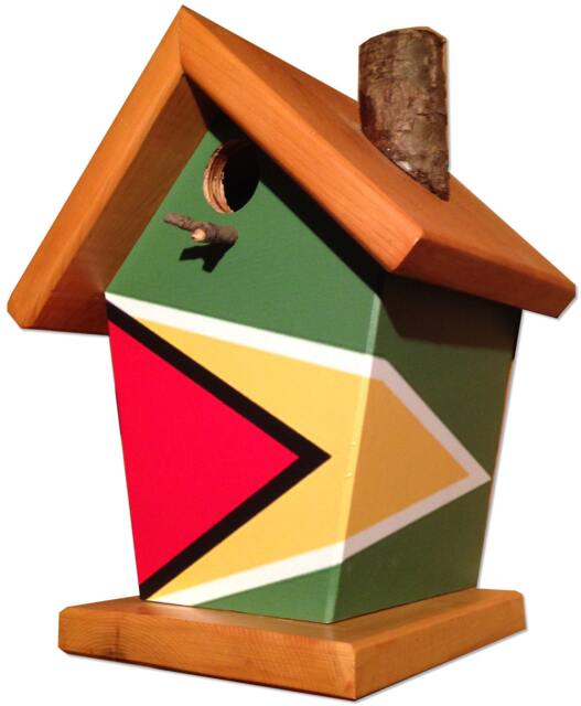 Guyana Flag Birdhouse - image 1