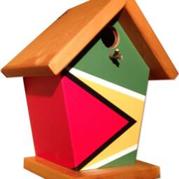 Guyana Flag Birdhouse - thumbnail 2