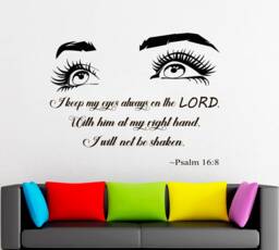 Psalm 168 Wall Decal, Inspirational Quote, Removable Home Decor 4413 - thumbnail 1