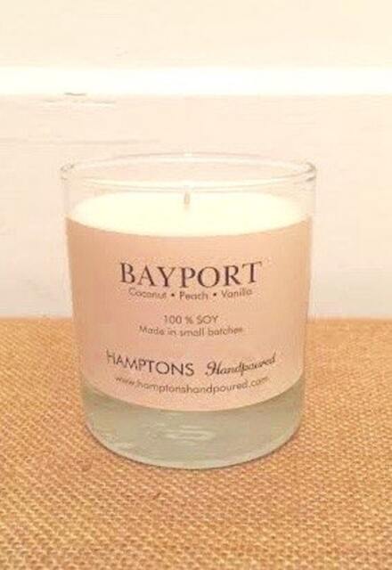 Bayport 8 Oz. Tumbler Coconut Peach Vanilla Hamptons Handpoured Signature Village Series 100% Soy Candle Hand Poured - image 1