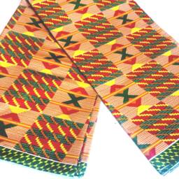 Green Peach African Africa Ankara Kente Decor Throw Pillow Case Cover 16' X - thumbnail 3