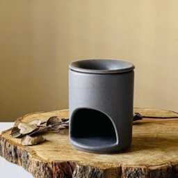 Studio Seconds Handmade Stone Grey Pottery Oil Burner Rustic Stoneware Home Decor, Artisan Gift - thumbnail 2