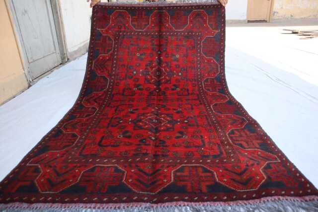 Bukhara Afghan Handmade Rug 3'2x5'2 Feet New Area Rug, Turkmen Oriental Geometric Genuine Livingroom D??cor Office Carpet - image 1