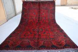 Bukhara Afghan Handmade Rug 3'2x5'2 Feet New Area Rug, Turkmen Oriental Geometric Genuine Livingroom D??cor Office Carpet - thumbnail 1