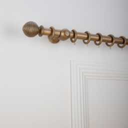 Wood Curtain Pole Kit With Beehive Finial, Dia. 35mm - thumbnail 1