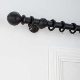 Wood Curtain Pole Kit With Beehive Finial, Dia. 35mm - thumbnail 3