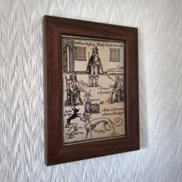 "Discovery Of Witches Frontispiece - Matthew Hopkins, Witchfinder General, 1647 Handmade Reproduction On Canvas 5""x7" - thumbnail 2