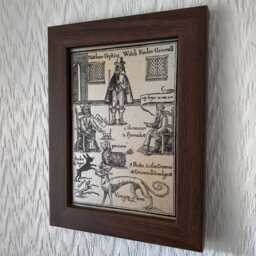 "Discovery Of Witches Frontispiece - Matthew Hopkins, Witchfinder General, 1647 Handmade Reproduction On Canvas 5""x7" - thumbnail 3