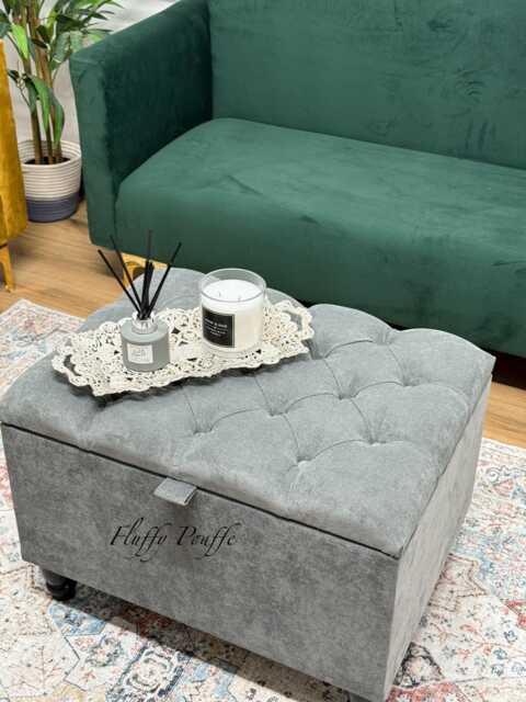 Handmade Footstool Coffee Table Pouffe Bench Chesterfield Naples Fabric - Free Samples - image 1