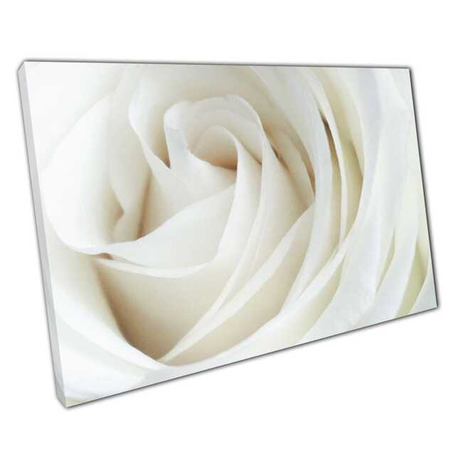 Dreamy White Rose Floral Canvas Wall Art For Home Office Decor - image 1