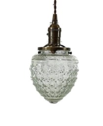 Style#055 Vintage Style Glass Globe Pendant Light - Hanging Ceiling Fixture - thumbnail 1
