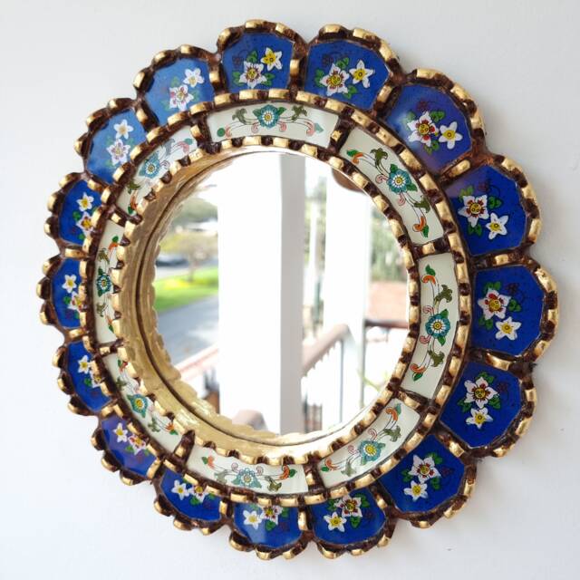 "Peruvian Mirrors ""Harmoniosa 30cm Blue" - image 1