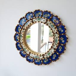 "Peruvian Mirrors ""Harmoniosa 30cm Blue" - thumbnail 2