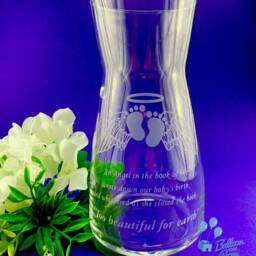 Engraved Memorial Vase - An Angel in The Book Of Life - thumbnail 2