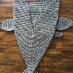 Crochet Shark Tail Blanket - Adult - thumbnail 3