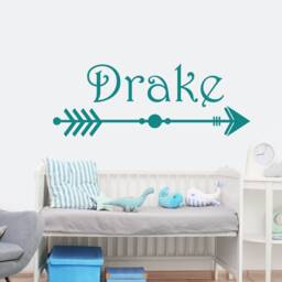 Personalized Arrow Boy Name Wall Decal Vinyl Boys Tribal Trendy Adventure Nursery S30 - thumbnail 3