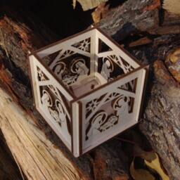 Nativity Tealight Holder Lasercut Plywood Christmas Candle Lantern - thumbnail 3
