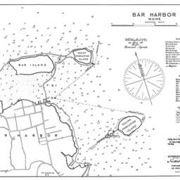Antique Bar Harbor Maine Print 1901 Chart, Giclee Or Matte - thumbnail 2