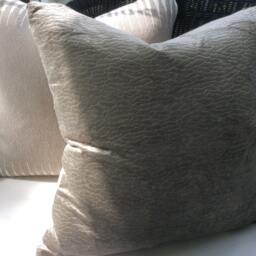 Manuel Canovas Kazan Pillow Cover, Taupe Woven, Velvet Back - thumbnail 4