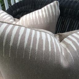 Manuel Canovas Kazan Pillow Cover, Taupe Woven, Velvet Back - thumbnail 2