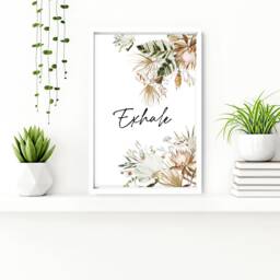 Home Decor Bathroom Framed Wall Art Prints Set Of 2, Botanical Tropical Spa Relax Sign Bathroom Decor, Trendy Earth Tone Farmhouse - thumbnail 3