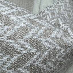 Beige - White Cushion Cover, Decorative Sofa Pillow, Natural Scatter Throw Furnishing Weave Fabric -John Lewis - thumbnail 2