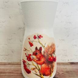 Squirrel Vase, Autumn Flower Gifts, Home Decor, Decorations, Lovers - thumbnail 3