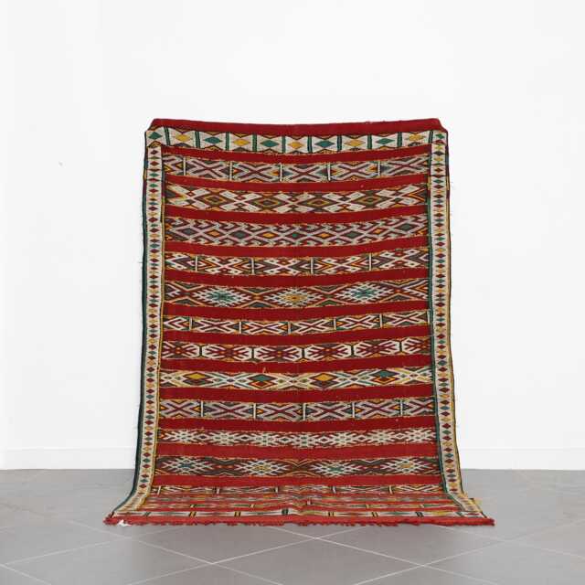 Vintage Moroccan Berber Rug Handmade Wool Carpet - 8, 3x5 Ft - image 1