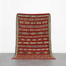 Vintage Moroccan Berber Rug Handmade Wool Carpet - 8, 3x5 Ft - thumbnail 1