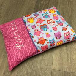 "Personalized Baby Girl Pillow ""Owl Pink Purple" - thumbnail 4