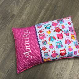 "Personalized Baby Girl Pillow ""Owl Pink Purple" - thumbnail 3