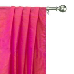 Pink & Orange 100% Pure Silk Dupioni Curtain Panels - Rod Pocket, Grommet, Box Pleat, Three Pinch Tab Top & Plain Ring Top - thumbnail 1