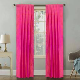 Pink & Orange 100% Pure Silk Dupioni Curtain Panels - Rod Pocket, Grommet, Box Pleat, Three Pinch Tab Top & Plain Ring Top - thumbnail 3