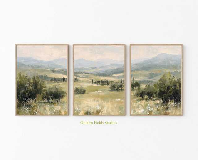 Tuscan Landscape Poster Set Rustic Italian Countryside Wall Art - image 1
