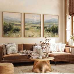 Tuscan Landscape Poster Set Rustic Italian Countryside Wall Art - thumbnail 2