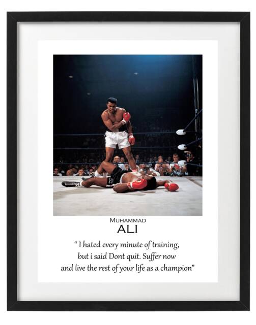 Muhammad Ali Inspirational Motivating Quote Poster Print Gift Wall Art A4/A3 A3+ - image 1