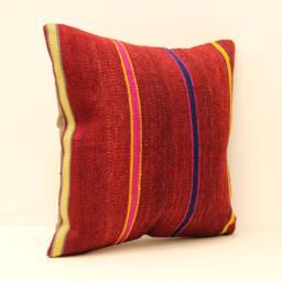 Kilim Pillow Cover 16x16 Throw Pillows Decorative Boho Interior Design Retro Home Decor Ethnic Pillowcover Natural Dyekilim Cushion 4Kf-187 - thumbnail 2