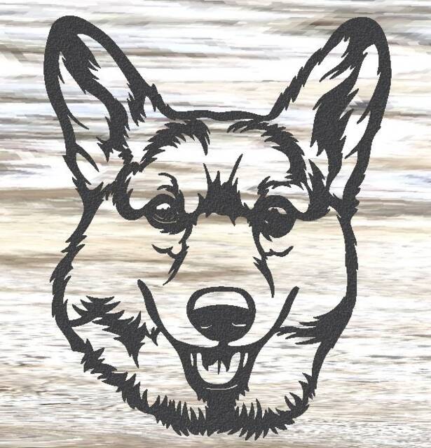 Corgi Dog Breed Wall Art Decor, Garden Ornaments, Rustic Dog, Memorial Gift, Sculpture, Metal Beagle