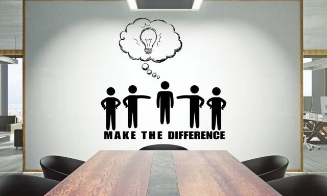Teamwork Quote Wall Decal Inspirational Office Decor 2409Re - image 1