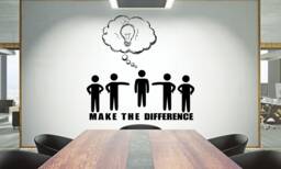 Teamwork Quote Wall Decal Inspirational Office Decor 2409Re - thumbnail 1